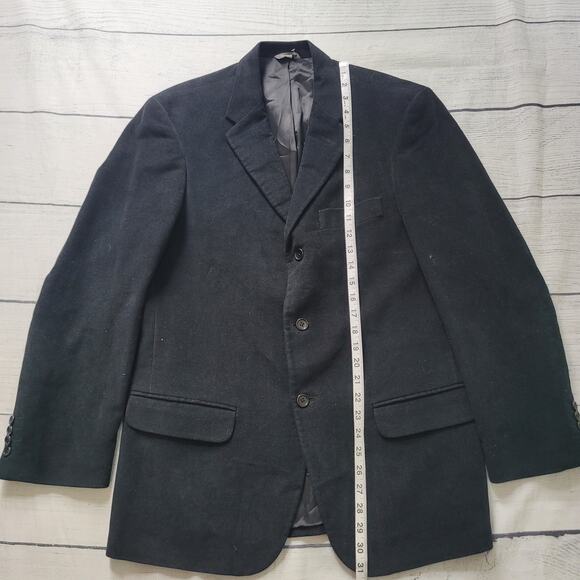 Banana Republic	Size	40S	Velvet Suit Jacket Black Three Button Formalwear - Picture 9 of 9